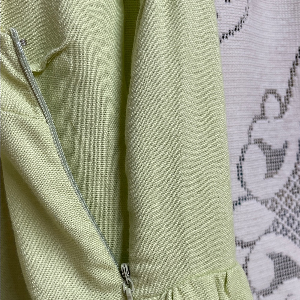 Love Riche Woman’s Celery Colored Tie-Shoulder Tiered Dress - Picture 3 of 7
